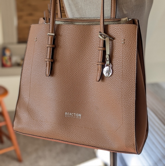 Faux Leather Kenneth Cole Reaction Tote Purse - Picture 2 of 8